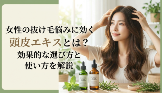 女性の抜け毛悩みに効く頭皮エキスとは？効果的な選び方と使い方を解説