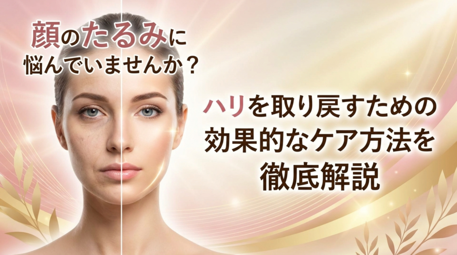 顔のたるみに悩んでいませんか？ハリを取り戻すための効果的なケア方法を徹底解説