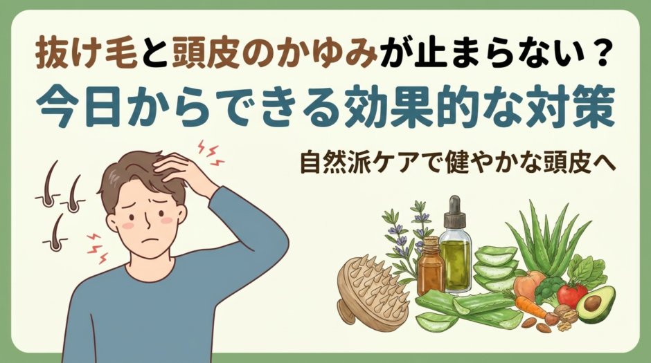 抜け毛と頭皮のかゆみが止まらない？今日からできる効果的な対策