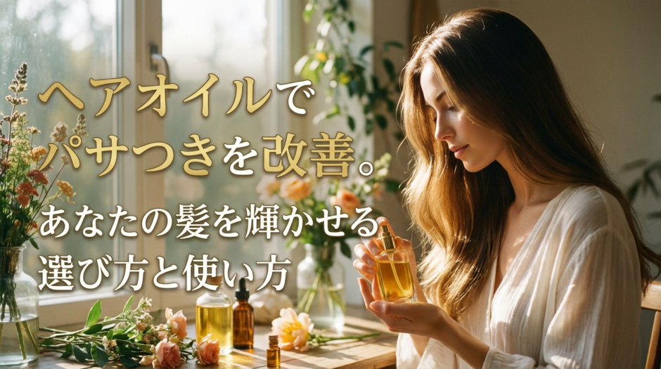 ヘアオイルでパサつきを改善。あなたの髪を輝かせる選び方と使い方