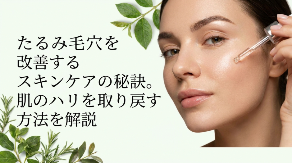 たるみ毛穴を改善するスキンケアの秘訣。肌のハリを取り戻す方法を解説