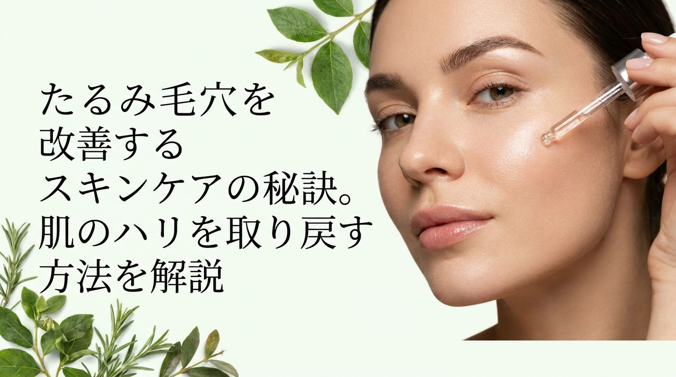 たるみ毛穴を改善するスキンケアの秘訣。肌のハリを取り戻す方法を解説