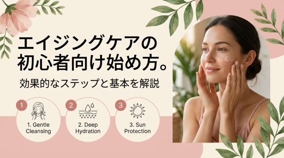 エイジングケアの初心者向け始め方。効果的なステップと基本を解説