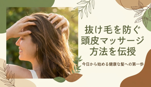 抜け毛を防ぐ頭皮マッサージ方法を伝授。今日から始める健康な髪への第一歩