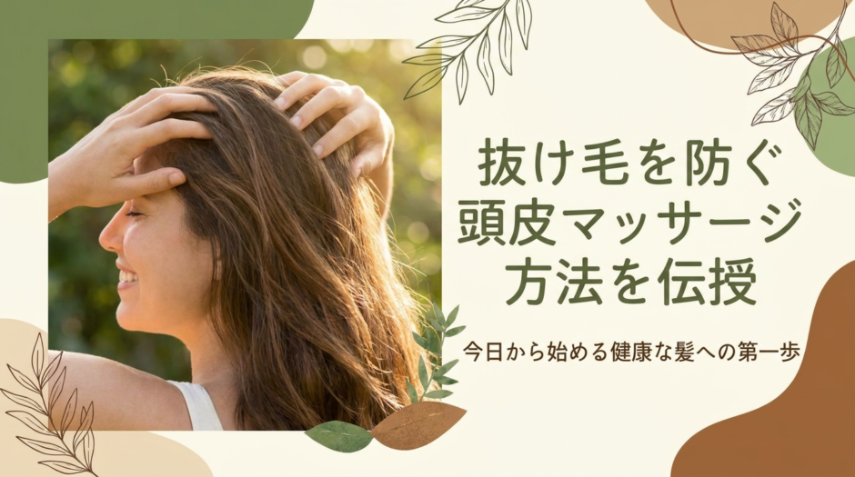 抜け毛を防ぐ頭皮マッサージ方法を伝授。今日から始める健康な髪への第一歩