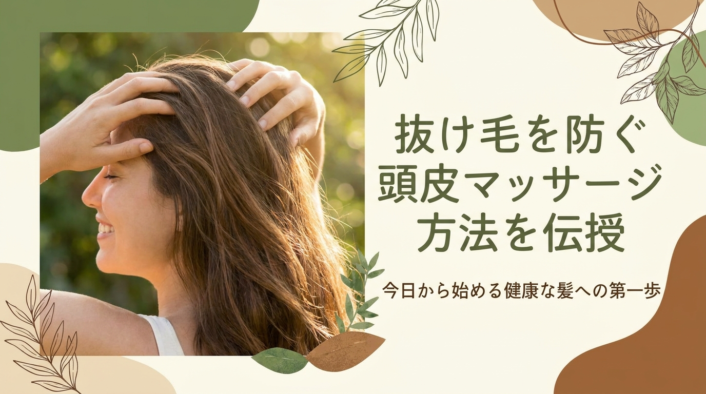 抜け毛を防ぐ頭皮マッサージ方法を伝授。今日から始める健康な髪への第一歩