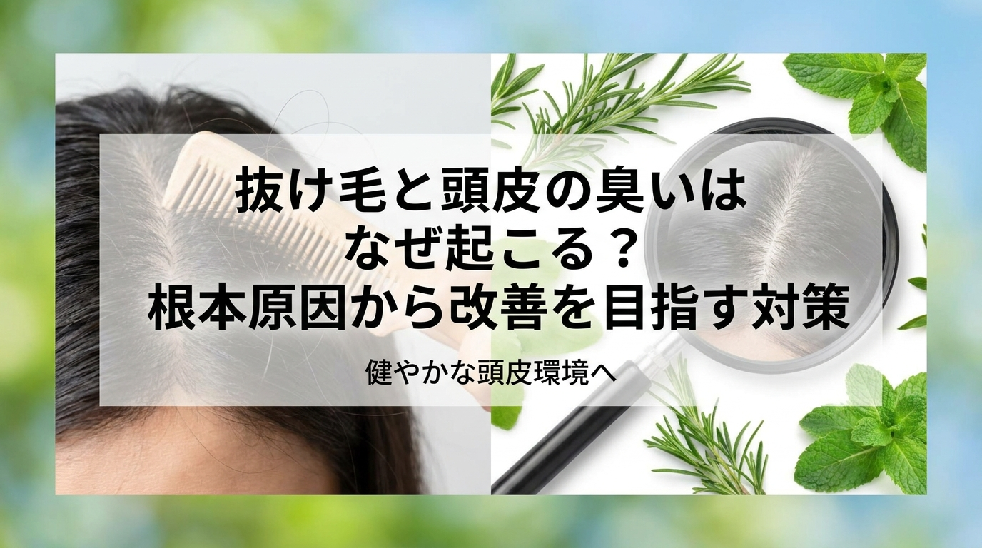 抜け毛と頭皮の臭いはなぜ起こる？根本原因から改善を目指す対策