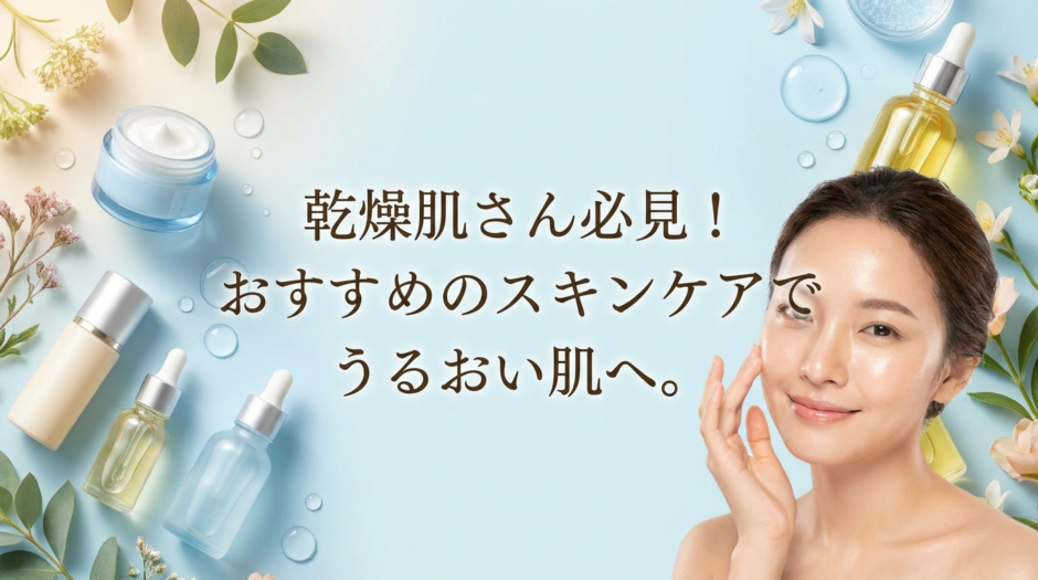 乾燥肌さん必見！おすすめのスキンケアでうるおい肌へ。