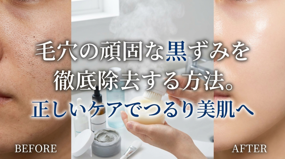 毛穴の頑固な黒ずみを徹底除去する方法。正しいケアでつるり美肌へ