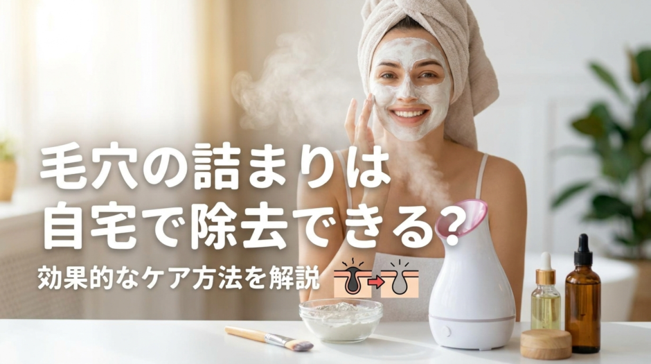 毛穴の詰まりは自宅で除去できる？効果的なケア方法を解説
